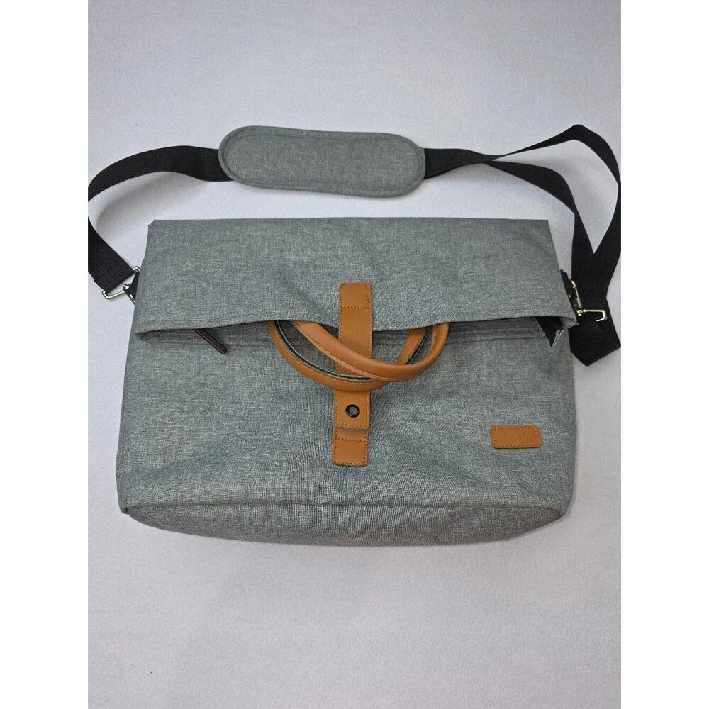Lekesky Men's Laptop Briefcase Bag 15.6 Inch Messanger Bag Gray